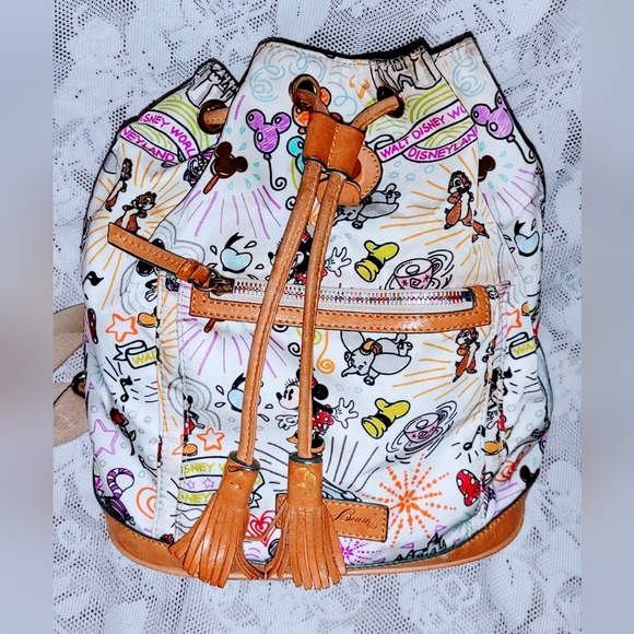 NEW HTF retired Disney Dooney and Bourke Sketch Wallet & Sketch Backpack Purse - Picture 6 of 9